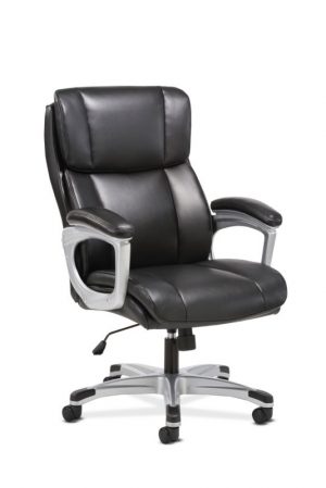 Sadie Executive Chair | Fixed Arms | Black Leather