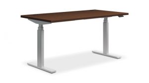 HON Coordinate Height-Adjustable Table | Shaker Cherry Laminate | 72″W x 30″D