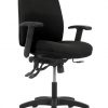 HON Network Mid-Back Task Chair | Asynchronous Control | Height- and Width-Adjustable Arms | Black Fabric