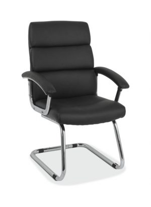 HON Traction Modern Guest Chair | Black SofThread Leather
