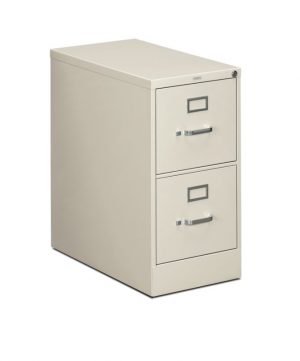 HON 310 Series Vertical File | 2 Drawers | Letter Width | 15″W x 26-1/2″D x 29″H | Light Gray Finish