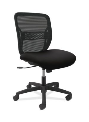 HON Gateway Task Chair | Mid-Back | Adjustable Lumbar | Black Fabric and Mesh
